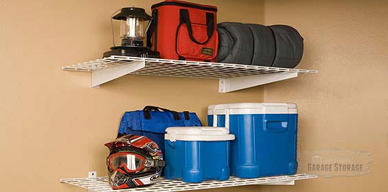 Fixed Garage Shelving can hold some weight